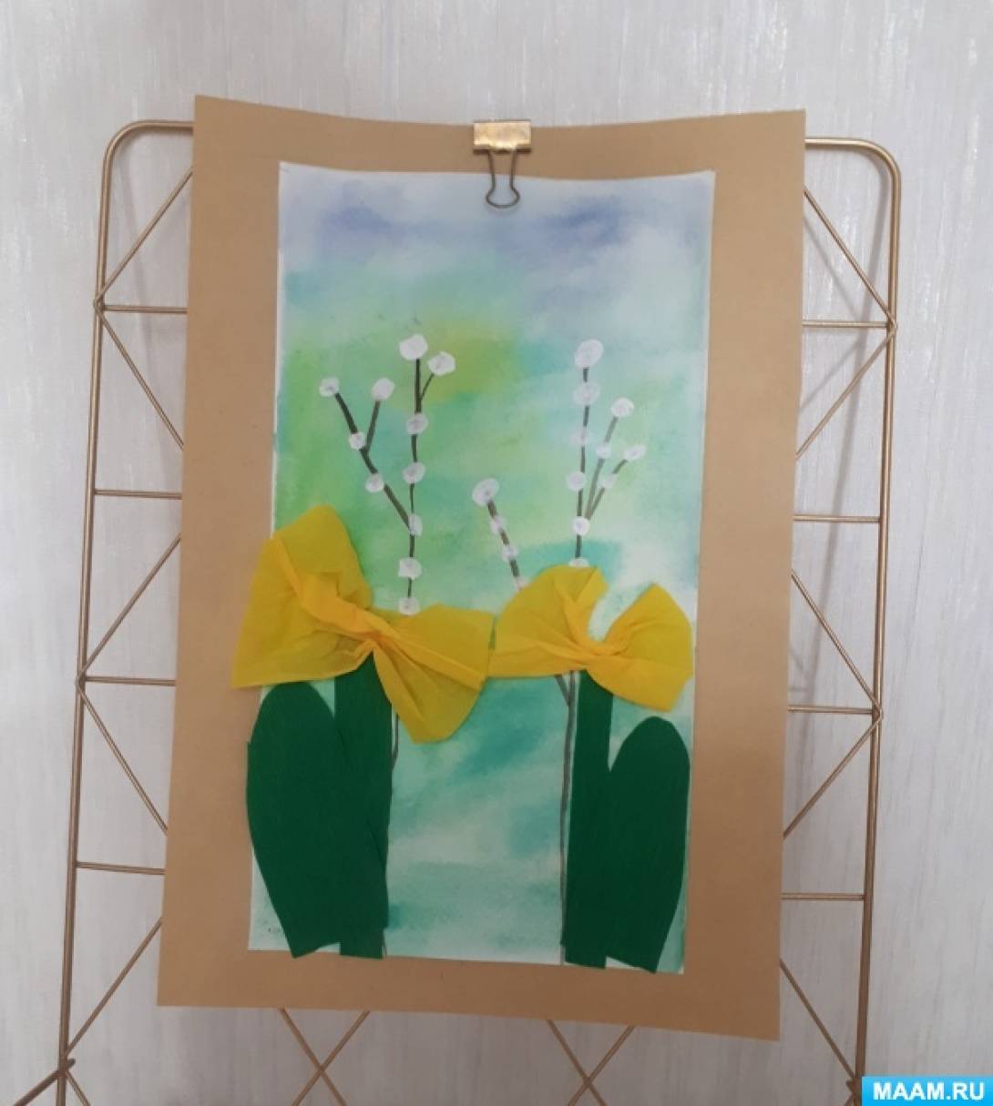 Детский мастер-класс по рисованию с элементами аппликации для детей 5–7 лет «Дыхание весны»