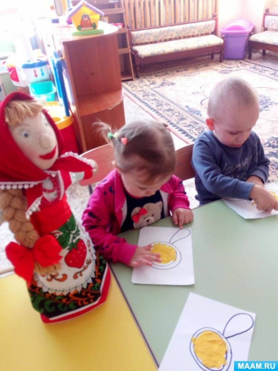 Коллективная работа "Солнышко". НОД по художественному творчеству (рисование) в