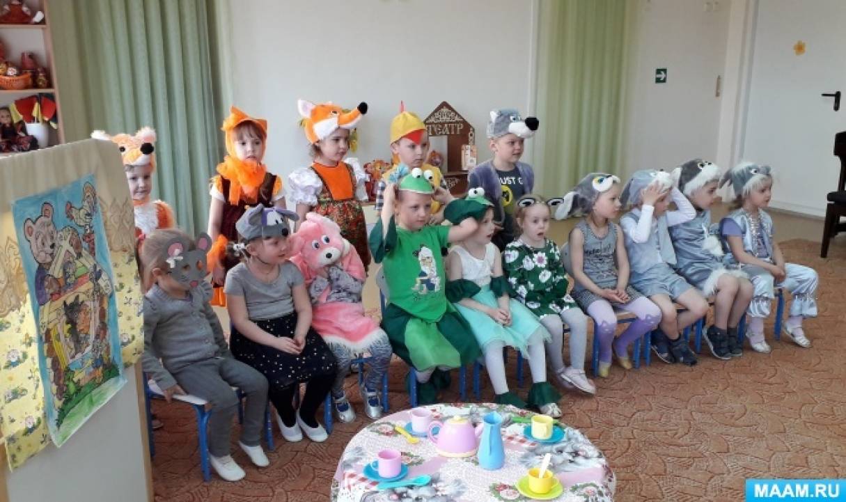 Спектакль «Теремок на новый лад» в средней группе Фото Спектакль «Теремок на новый лад» в средней группе