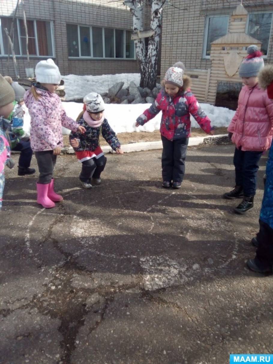 Игры в средней группе на прогулке весной