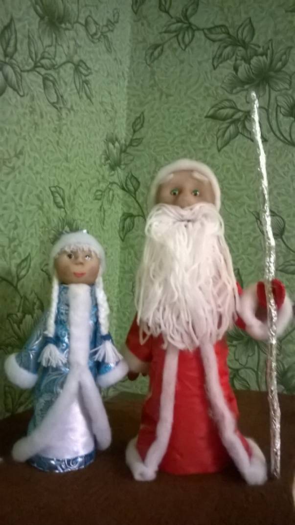 Шьем Снегурочку и Деда Мороза на елку