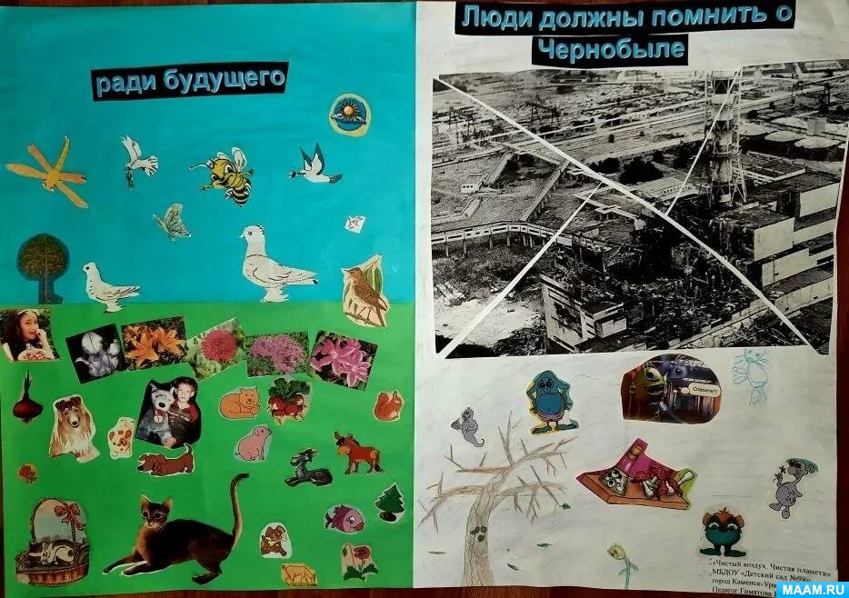 Фотоколлаж «Люди должны помнить о Чернобыле, ради будущего»