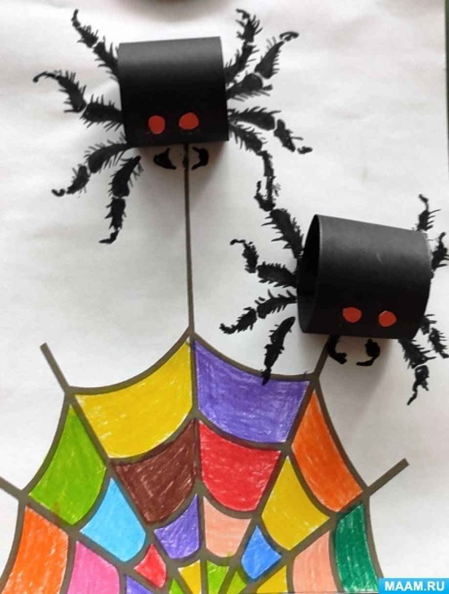 Детский мастер-класс по объемной аппликации «Забавные паучки» с элементами рисования, посвященный Дню паука на МAAM