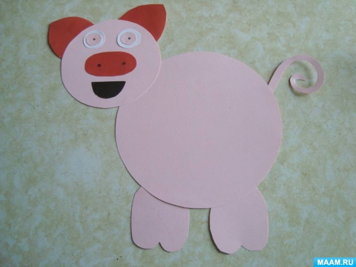 объемная свинья из бумаги шаблон | Поросята поделки, Выкройки, Бумажные куклы