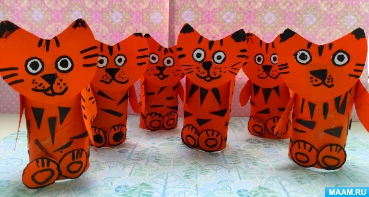 Тигр из втулки