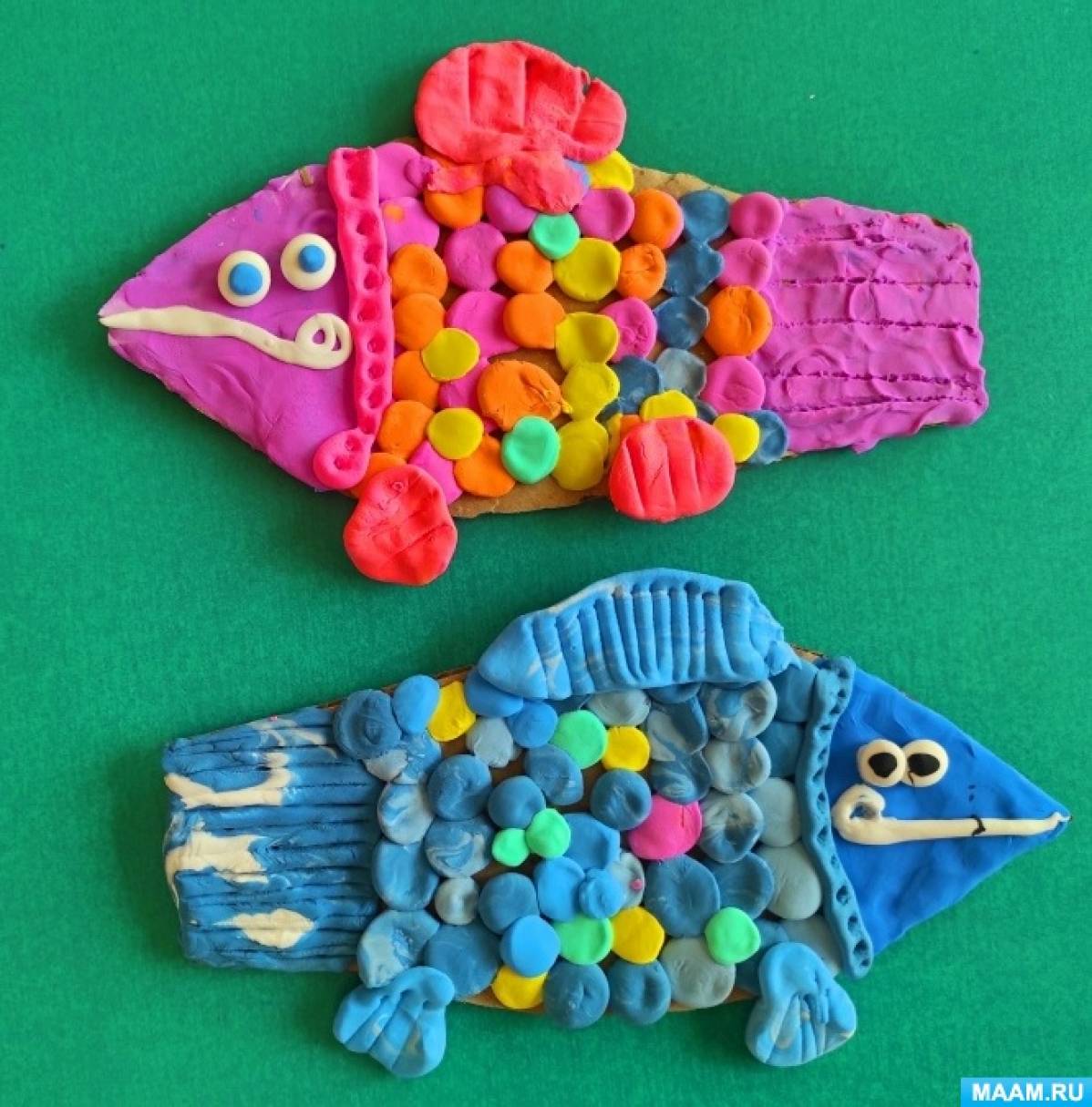 «Рыбка». Мастер-класс для детей по лепке из лёгкого пластилина