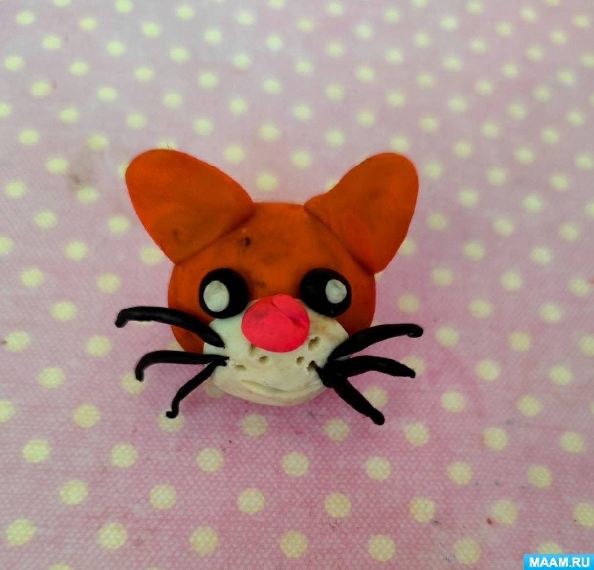 Котик из пластилина