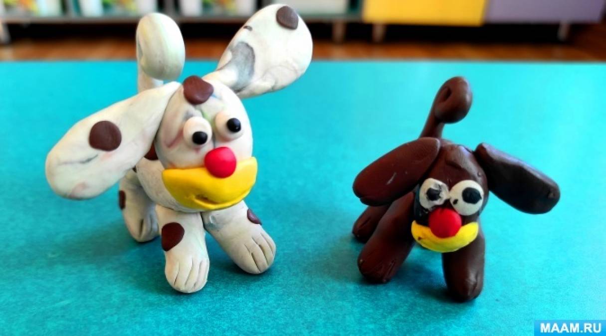 Мастер-класс по лепке из пластилина «Любопытные собачки» для детей 5–7 лет