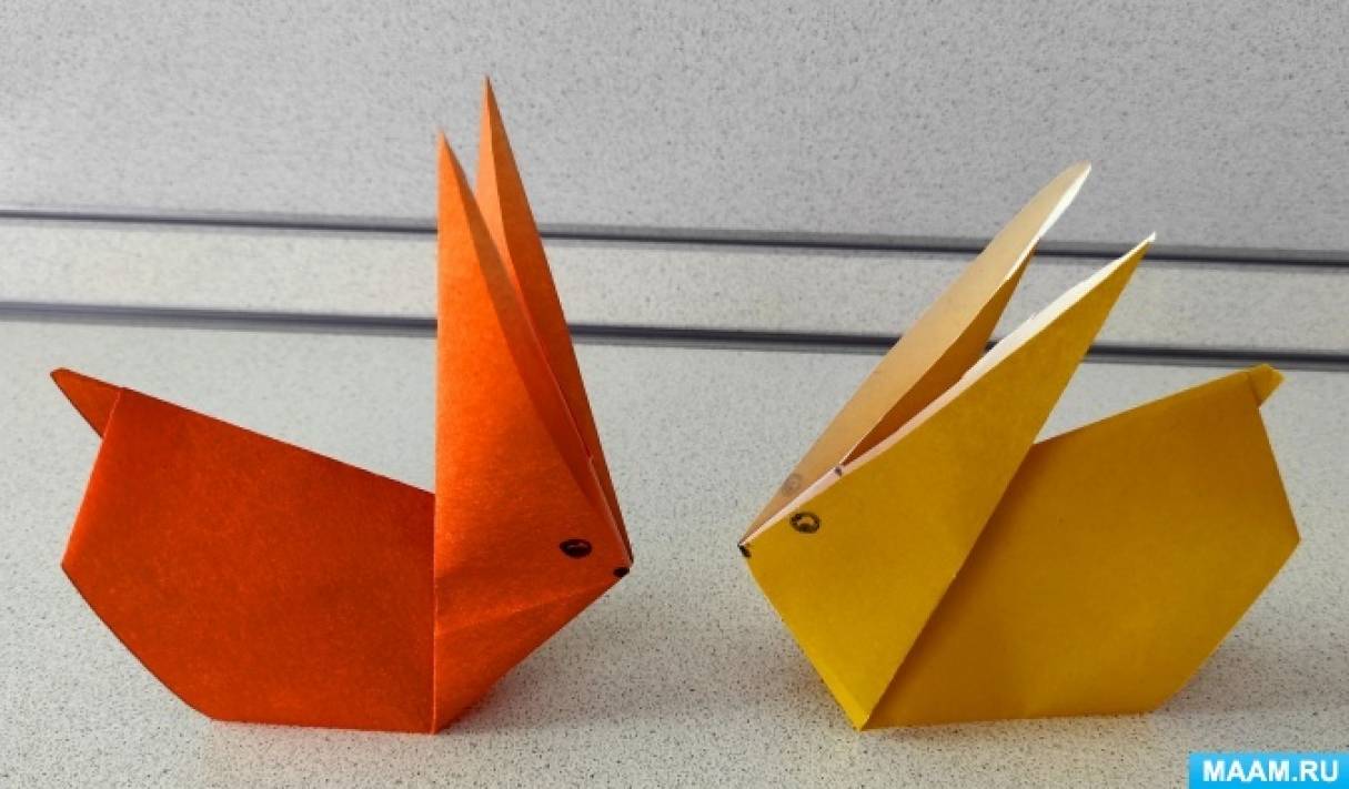 Мастер-класс по оригами «Кролик» с детьми старшего дошкольного возраста