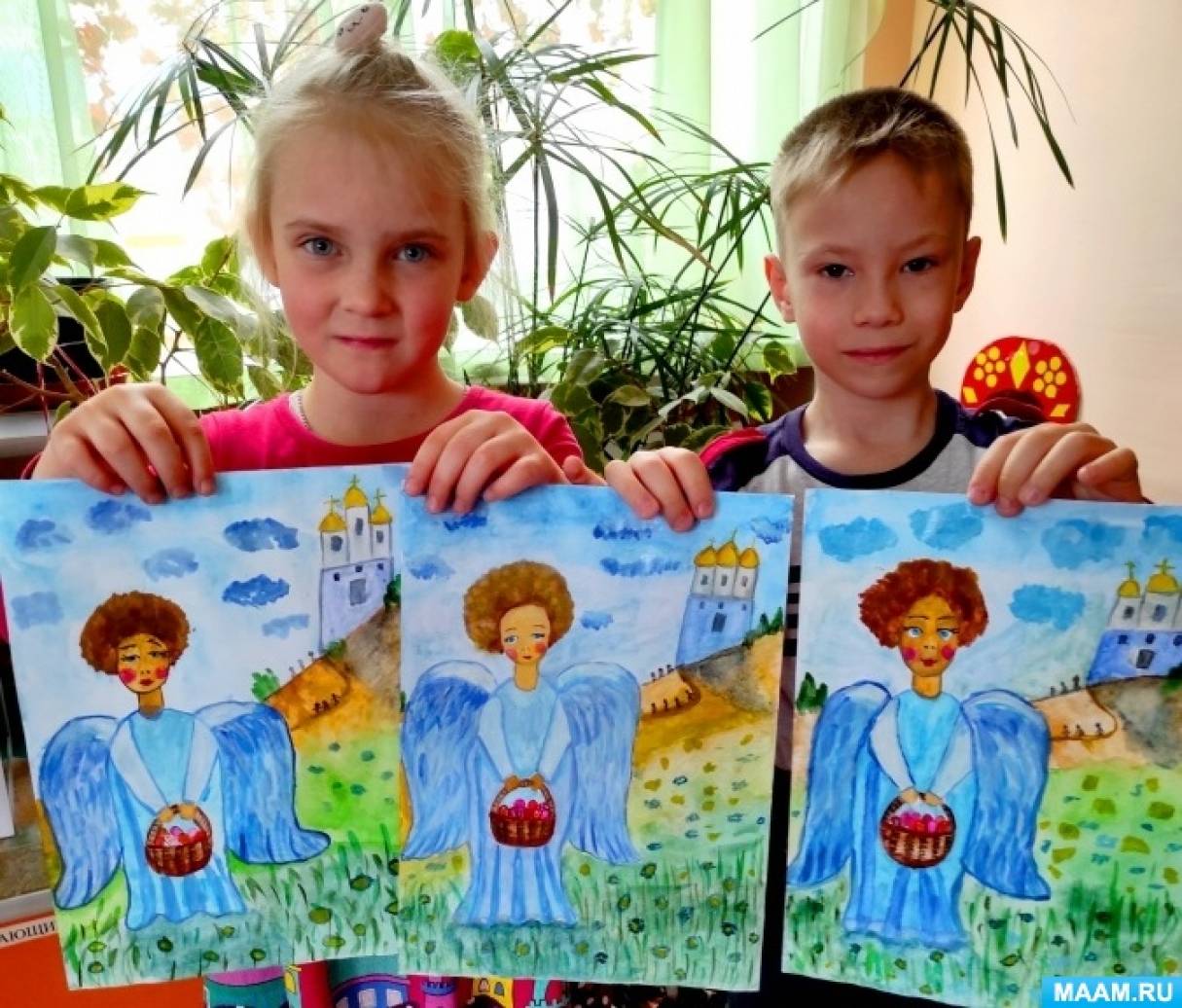 Мастер-класс по рисованию пасхальной открытки акварельными красками «Светлая Пасха» с детьми 6–8 лет