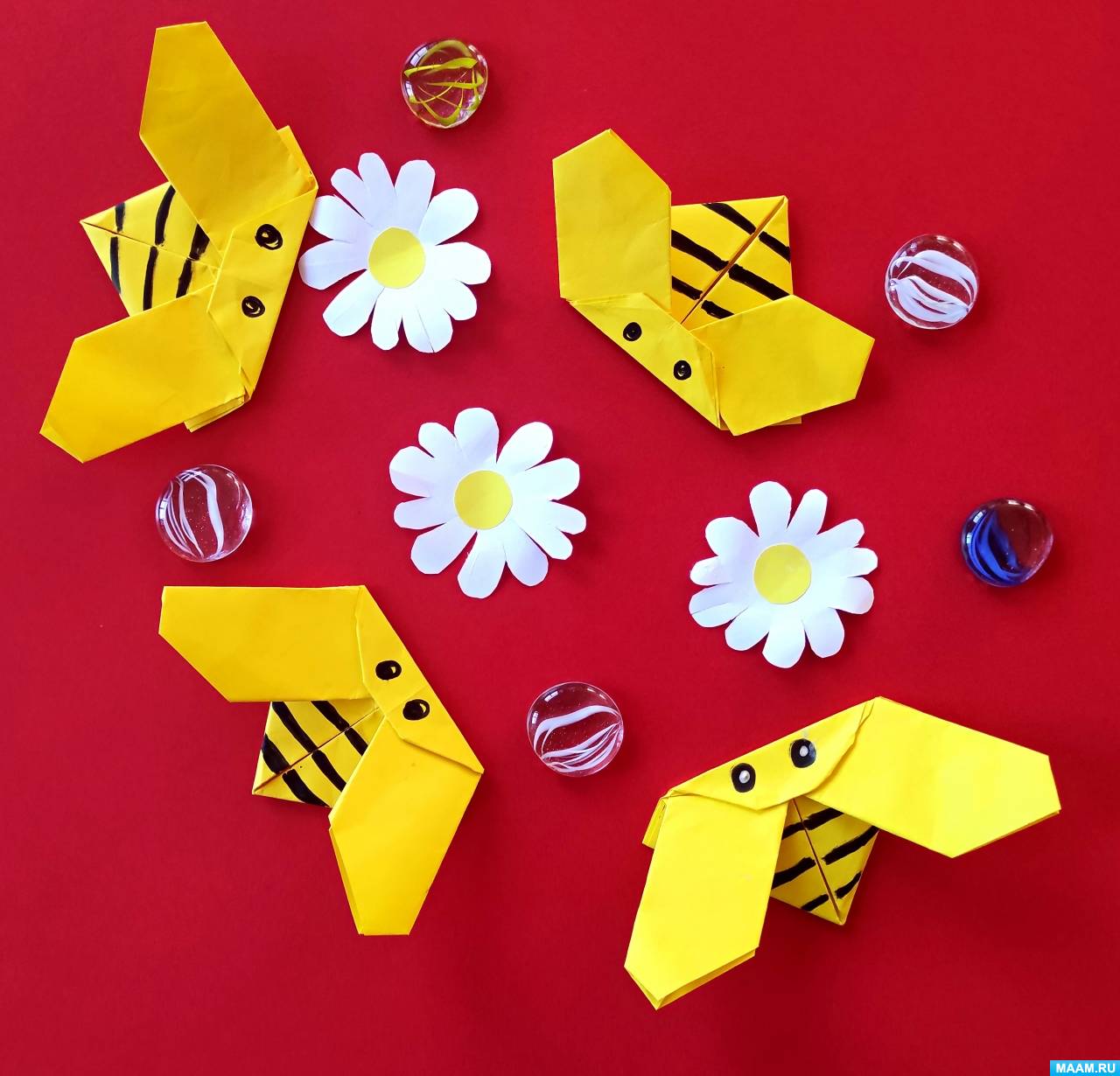 Мастер-класс по оригами «Пчёлка» с детьми старшего дошкольного возраста