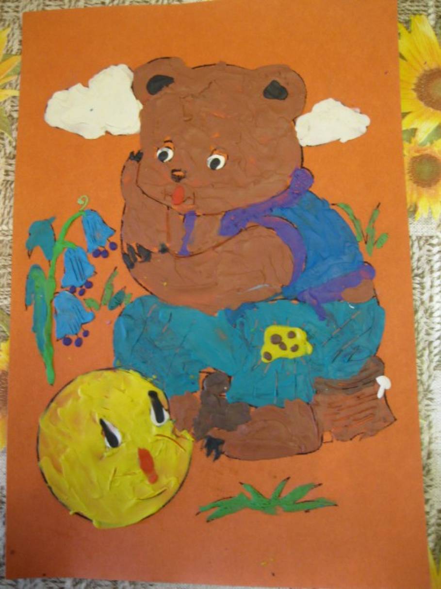 Картинки сказка колобок из пластилина