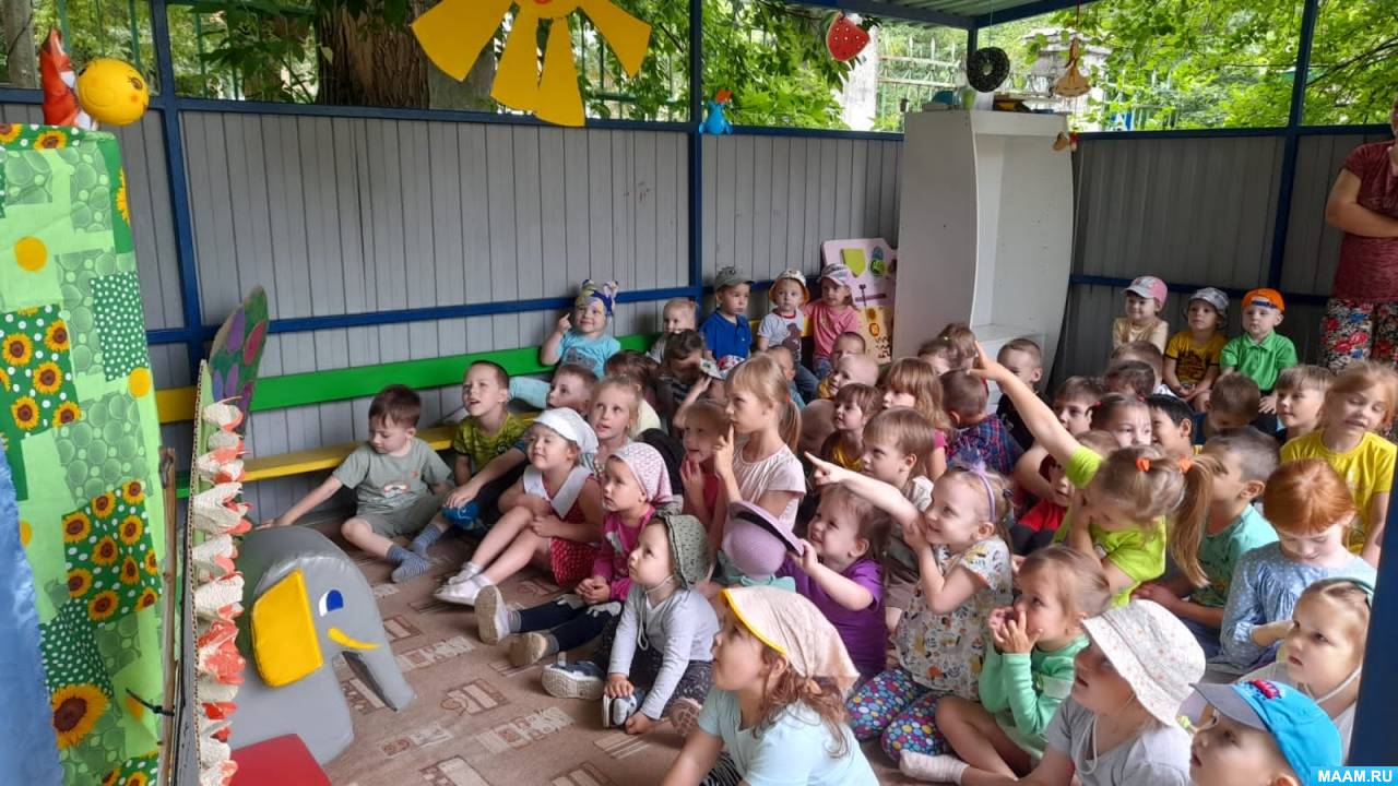 Фотоотчёт «Летний театр на веранде в ДОУ»