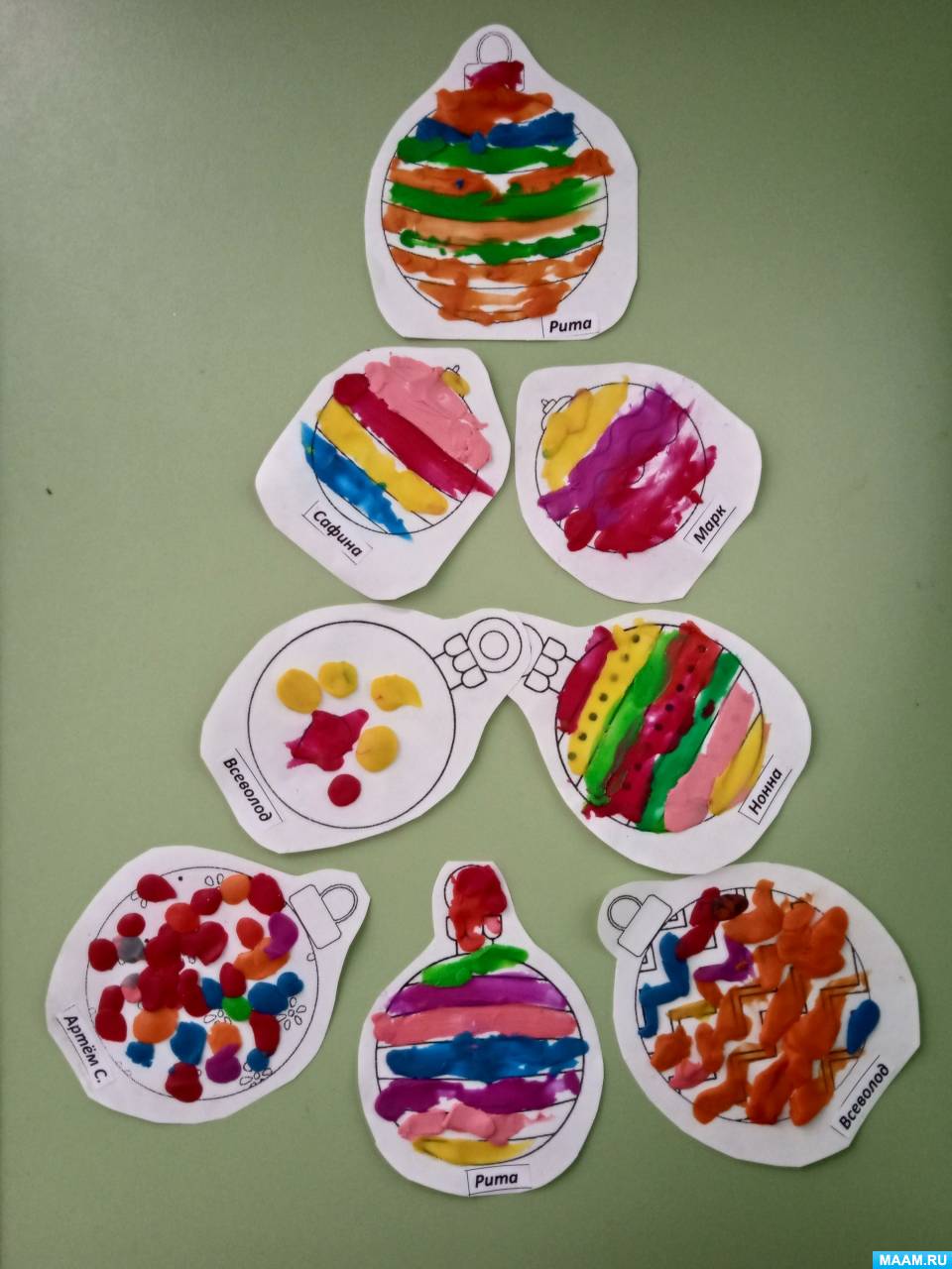 Лепка в средней группе с ОВЗ «Ёлочные шары» (4 фото). Воспитателям ...