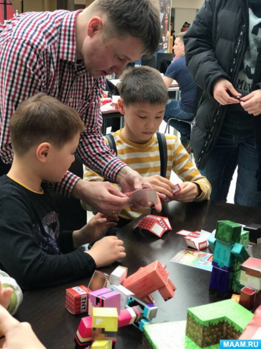 Мастер-класс «Собери игрушку из игры «Майнкрафт» сам!» для детей от 6 ...