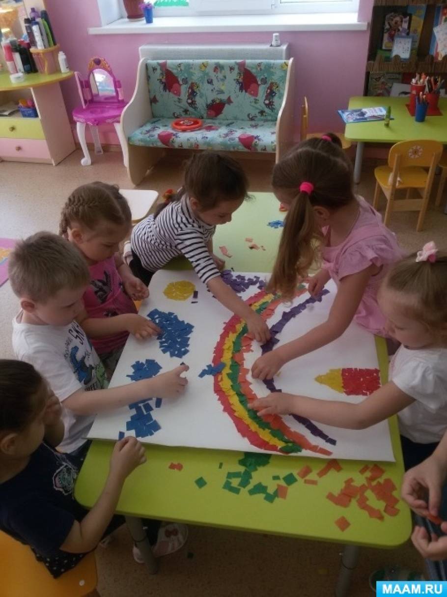 Детский коллективный мастер-класс «Аппликация из бумаги в технике мозаики. Воспоминание о лете» Фото Детский коллективный мастер-класс «Аппликация из бумаги в технике мозаики. Воспоминание о лете»