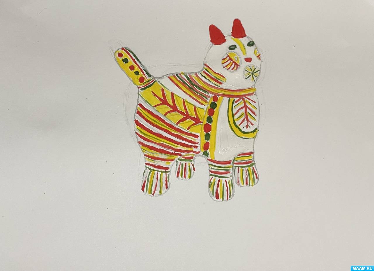 Мастер-класс по рисованию гуашью «Филимоновская игрушка «Кот» (8 фото ...