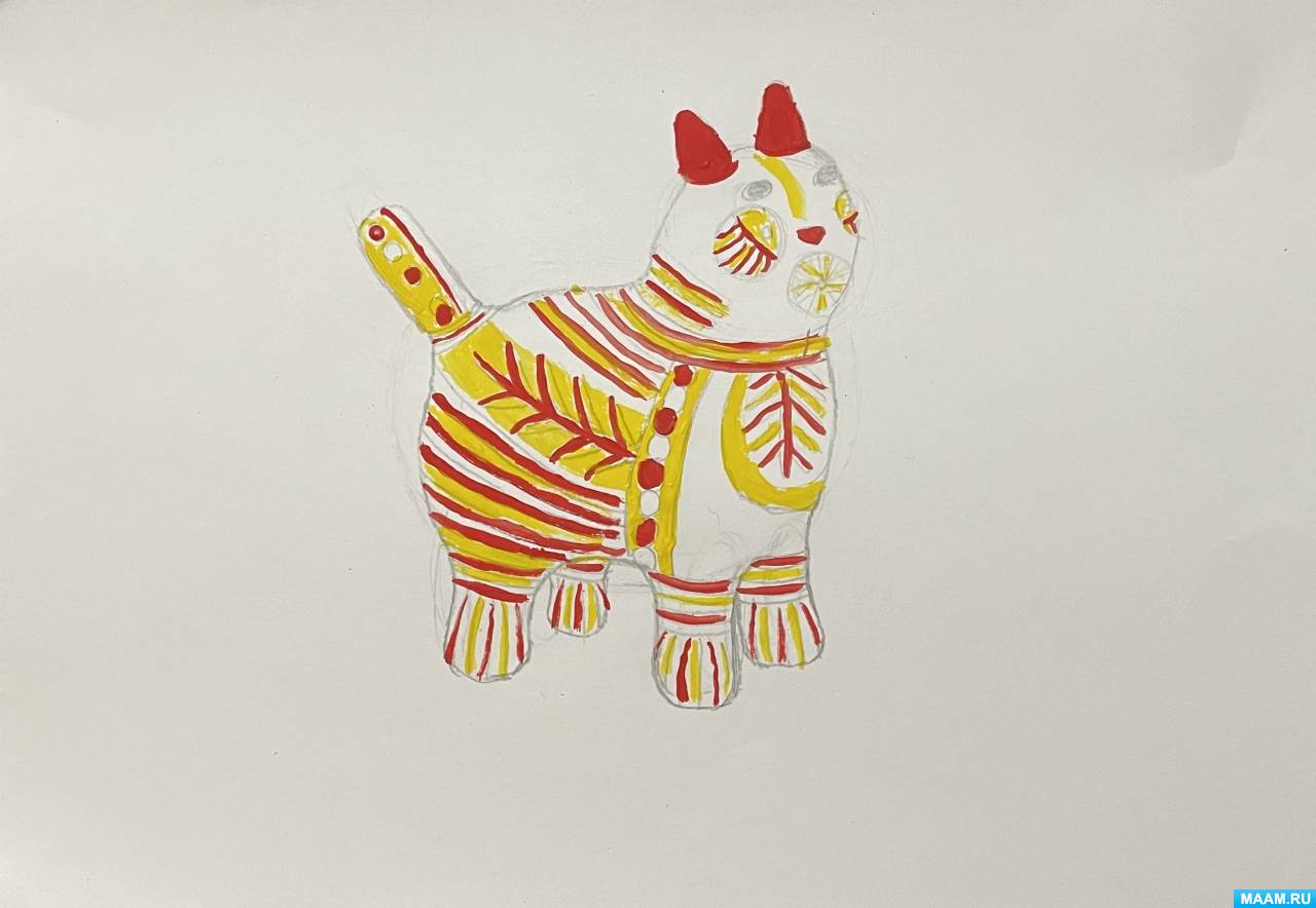 Мастер-класс по рисованию гуашью «Филимоновская игрушка «Кот» (8 фото ...
