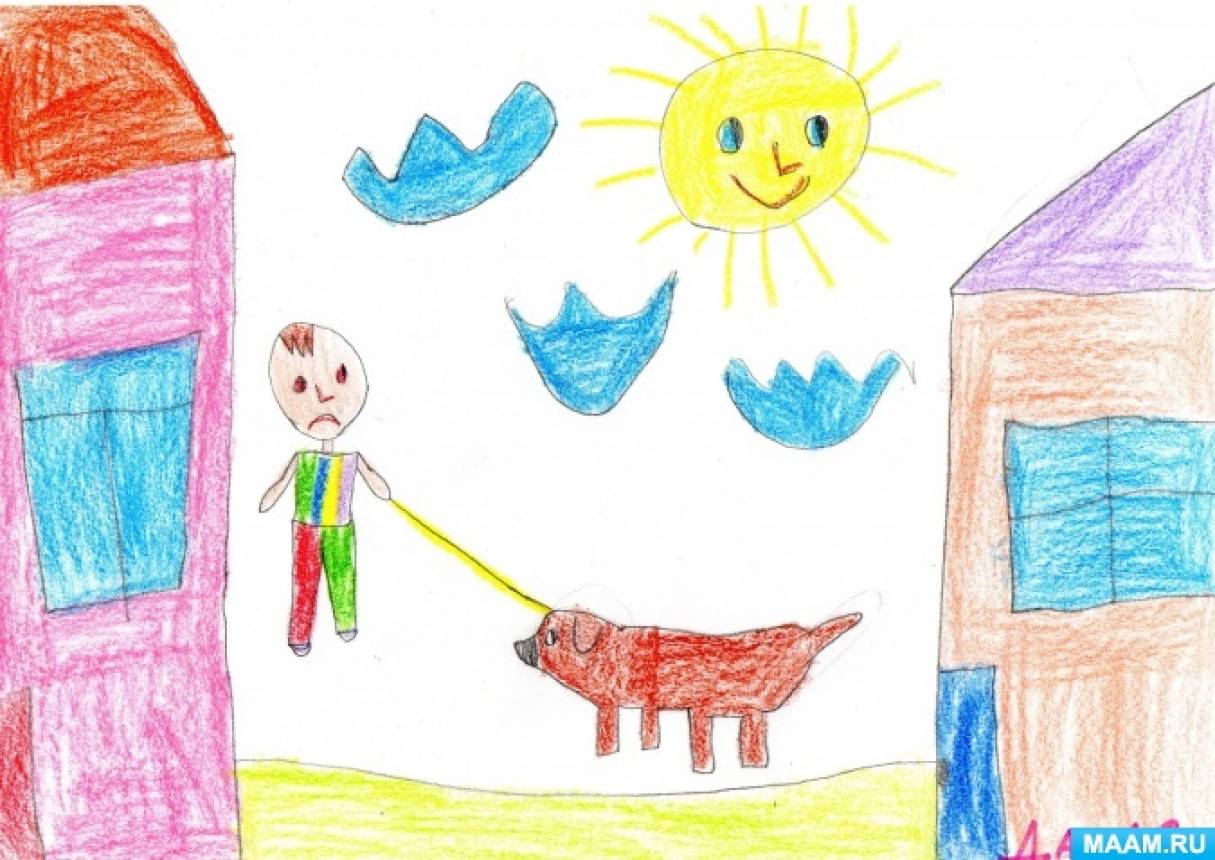 Конспект НОД по рисованию «Иллюстрируем стихотворение С. В. Михалкова «Мой щенок»» с детьми подготовительной к школе группы