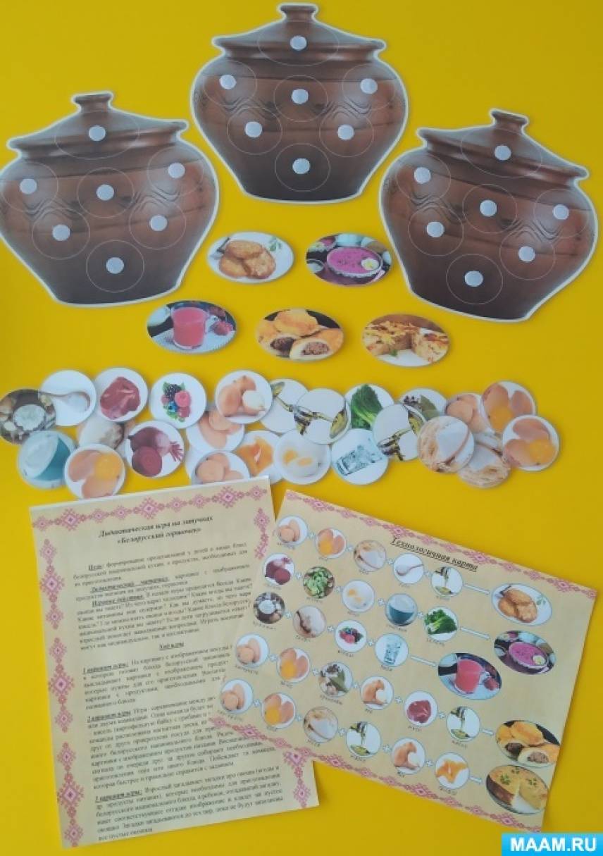 Дидактическая игра на липучках «Белорусский горшочек» (Разработка, изготовление и апробация). Для детей 4–6 лет