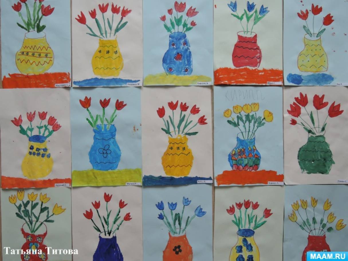 Занятие по рисованию март старшая группа. Рисование в старшей группе. Рисование в детском саду старшая группа. Рисование цветы средняя группа. Букет рисование в старшей группе.