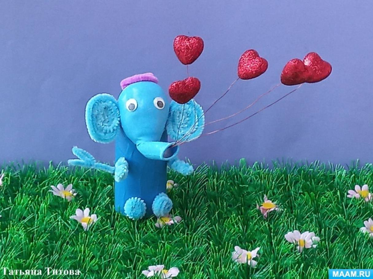 Мастер-класс по изготовлению динамичной игрушки «Слоник с сердечками» ко Дню влюбленных