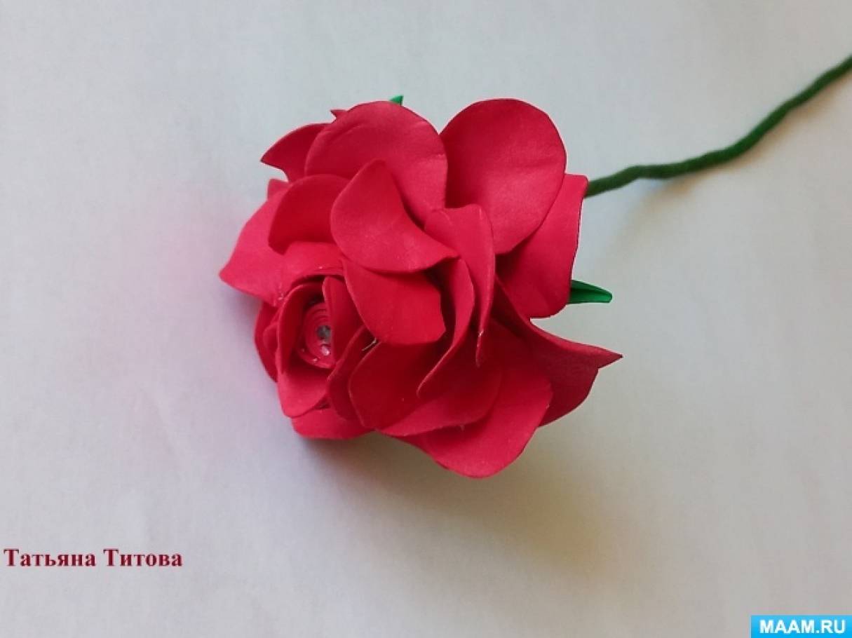Цветы из фоамирана для начинающих