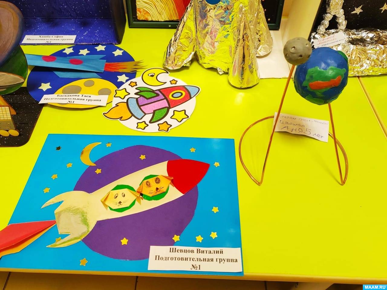 Фотоотчет о поделках «Космос» к Дню космонавтики (8 фото). Воспитателям ...