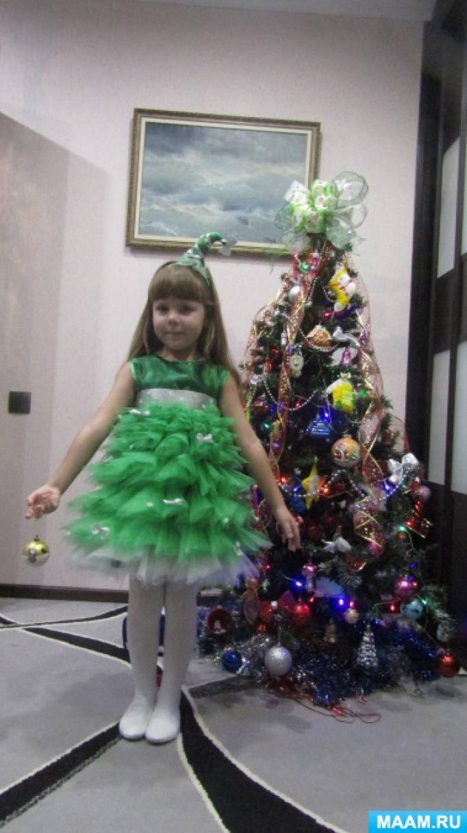 Платье новогодней Елочки