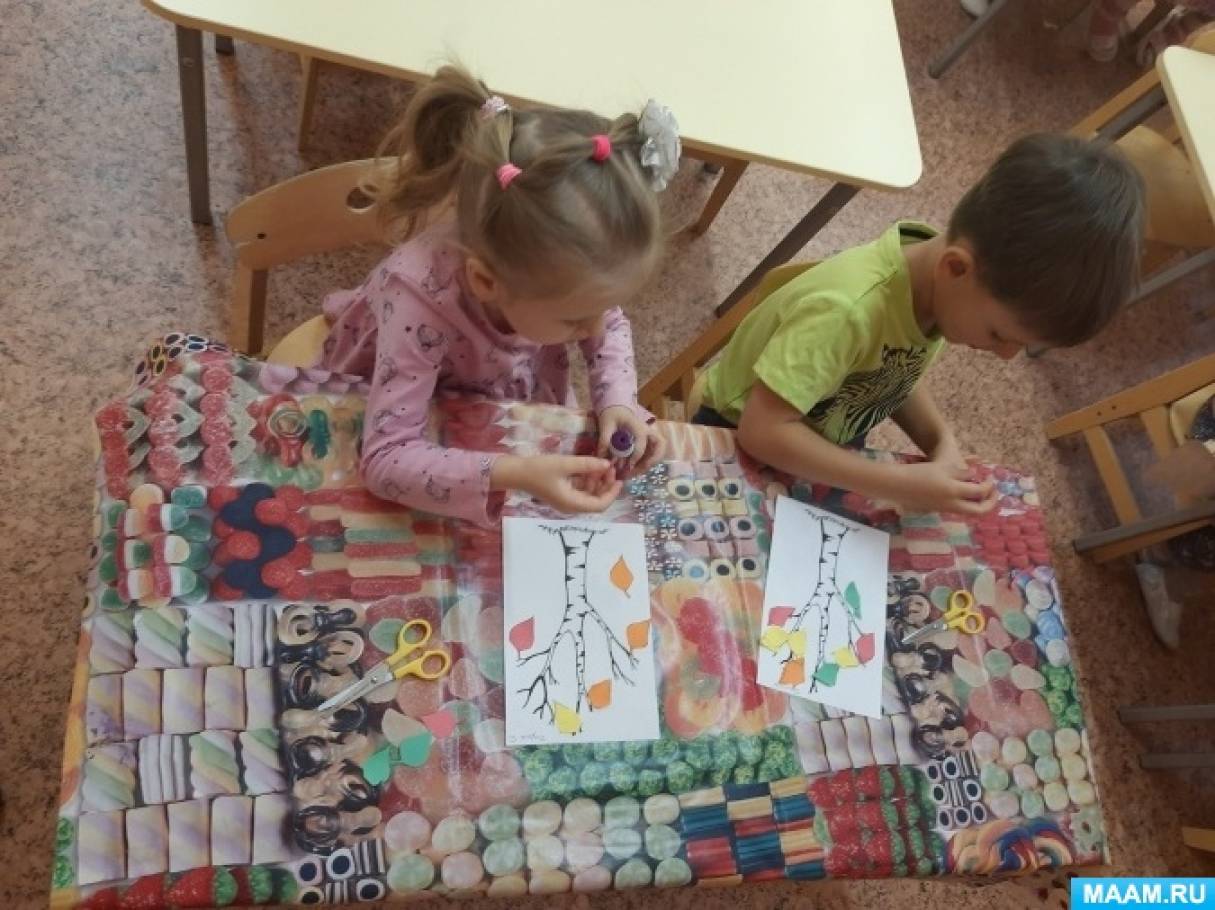 Аппликация «Береза» Фото Аппликация «Береза»