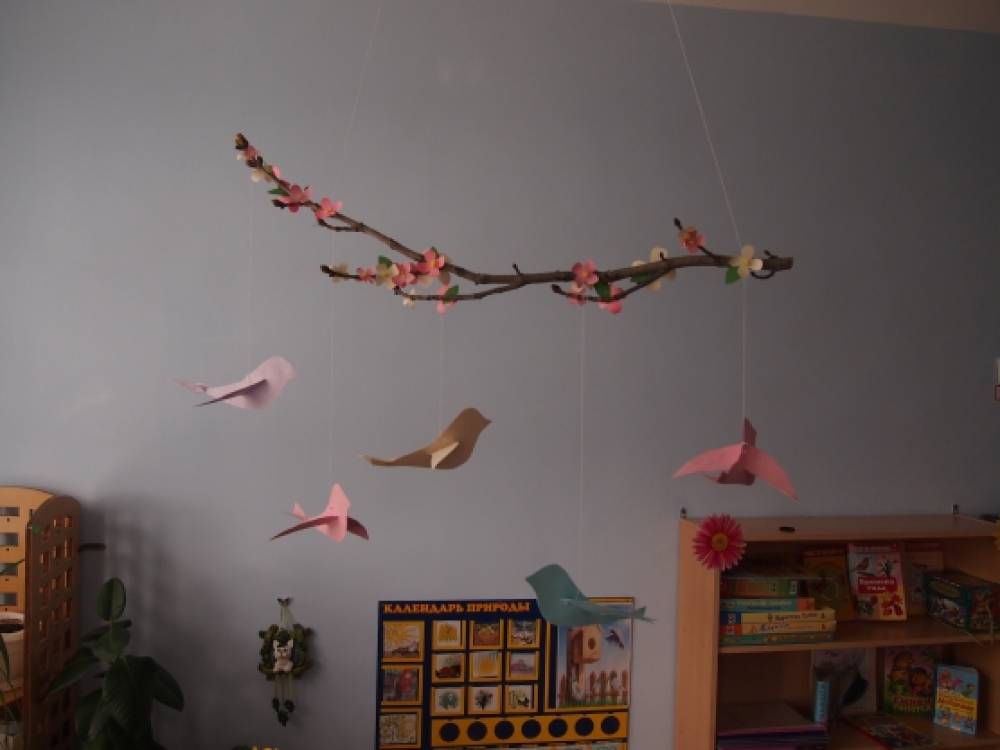 Птички для оформления группы. Gnbxrbдля украшения группы в детском саду.
