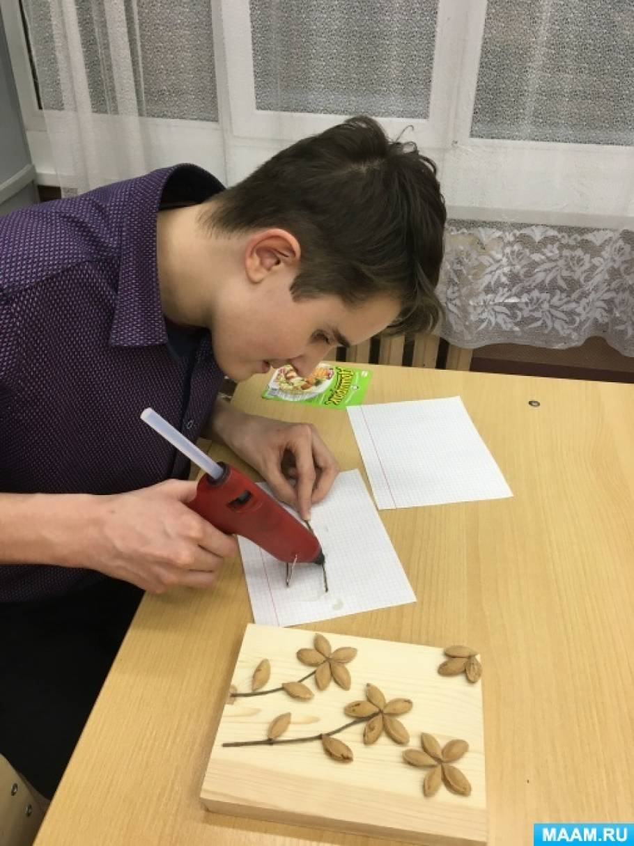 Смотреть фотографию №3 Фото №3 Что же получится Публикация Мастер класс по изготовлению панно Цветы из сливовых косточек с учащимися класса школы интерната для слабовидящих детей размещена в разделах Нарушение зрения