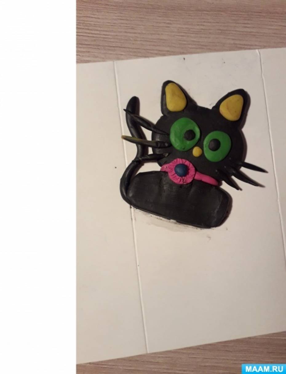 Котик из пластилина