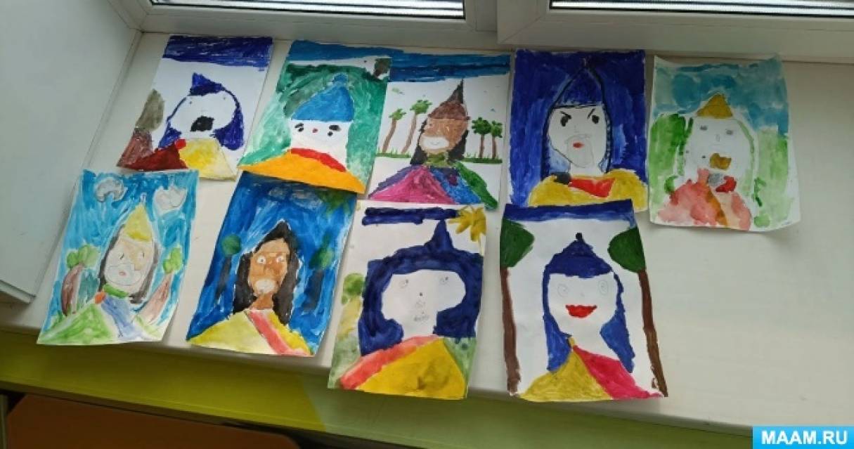 Конспект образовательной деятельности по рисованию для детей старшей группы «Портрет богатыря»