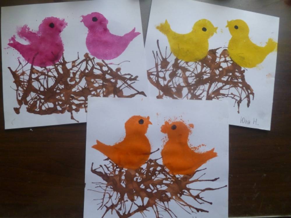 Рисование средняя группа тема перелетные птицы. Нетрадиционные техники рисования птицы. Рисование в средней группе. Нетрадиционное рисование в младшей группе. Нетрадиционное рисование в средней группе.