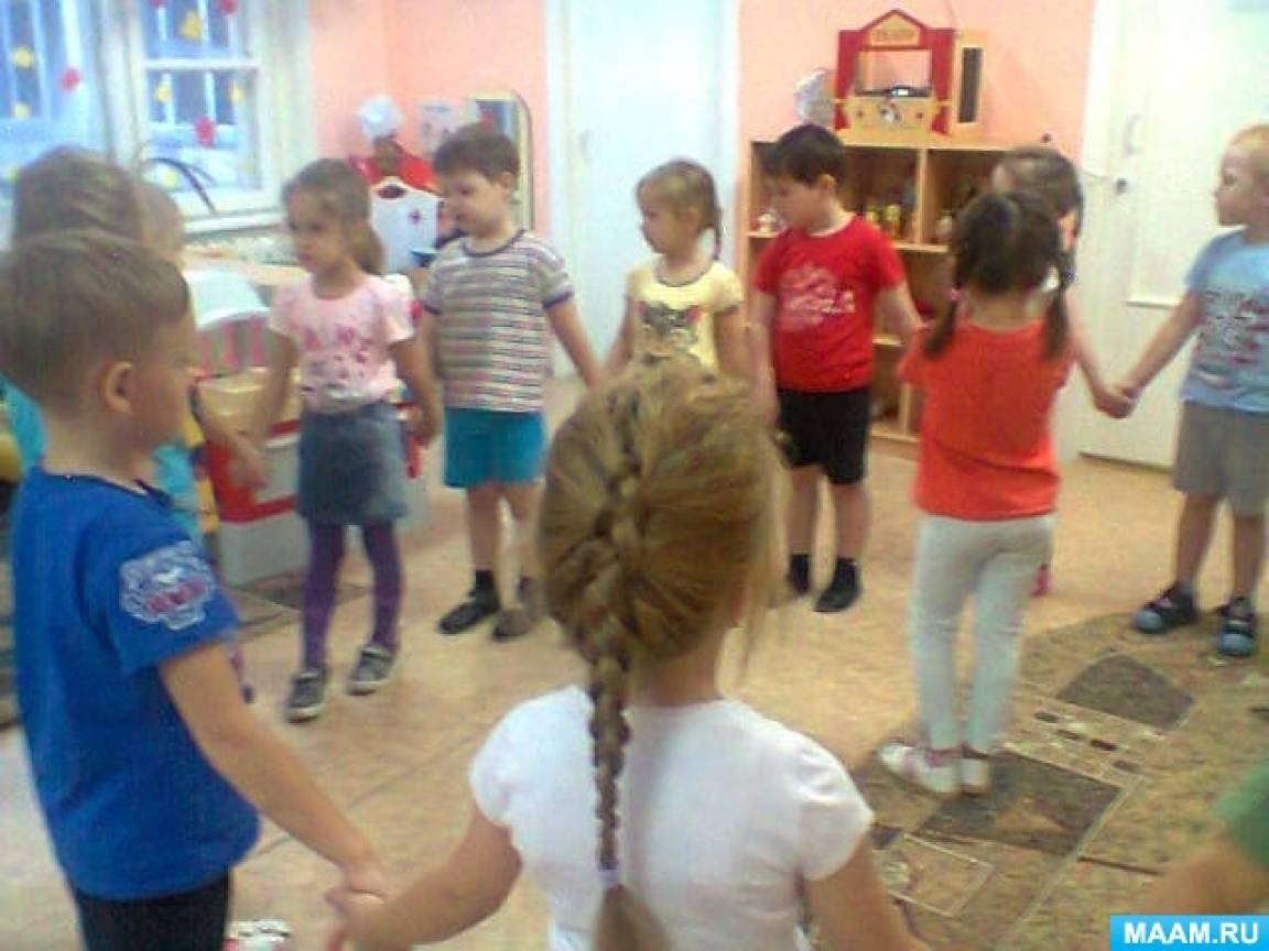 Конспект малоподвижной хороводной игры «Дети по лесу