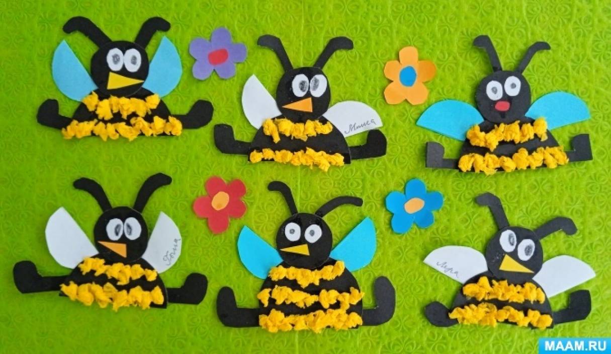 Конспект НОД по аппликации из салфеток «Озорные пчёлки» ко Всемирному Дню защиты пчёл