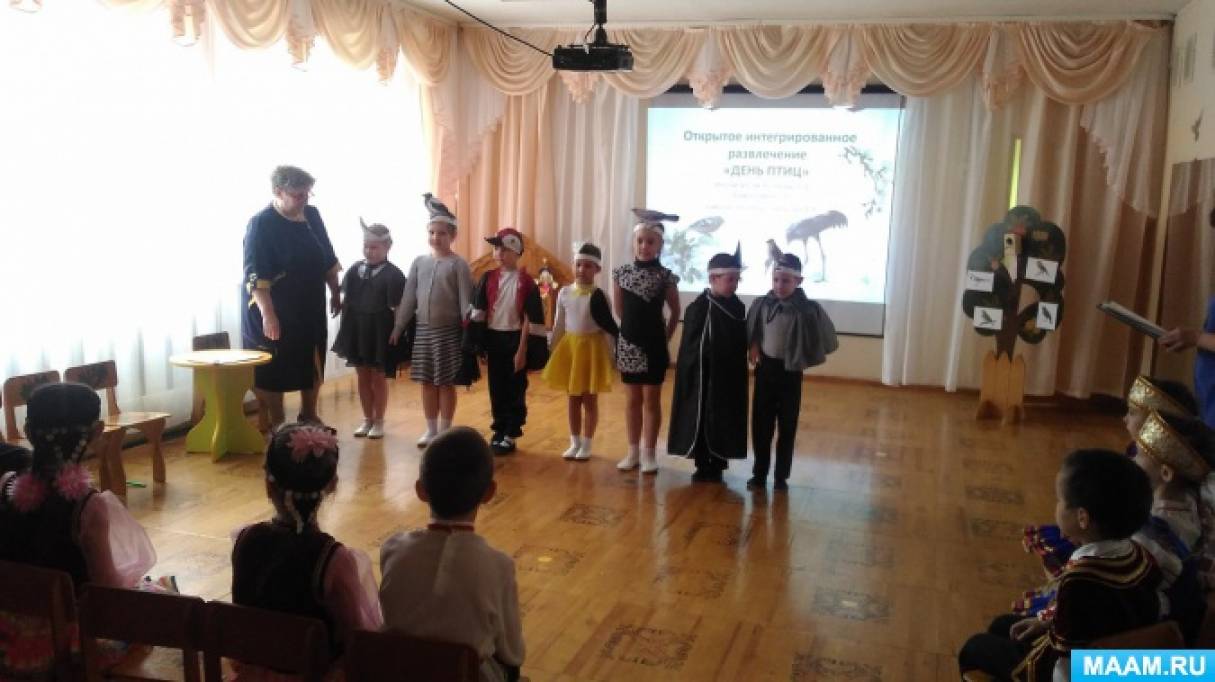 Комбинированное развлечение в подготовительной группе «День птиц» Фото Комбинированное развлечение в подготовительной группе «День птиц»