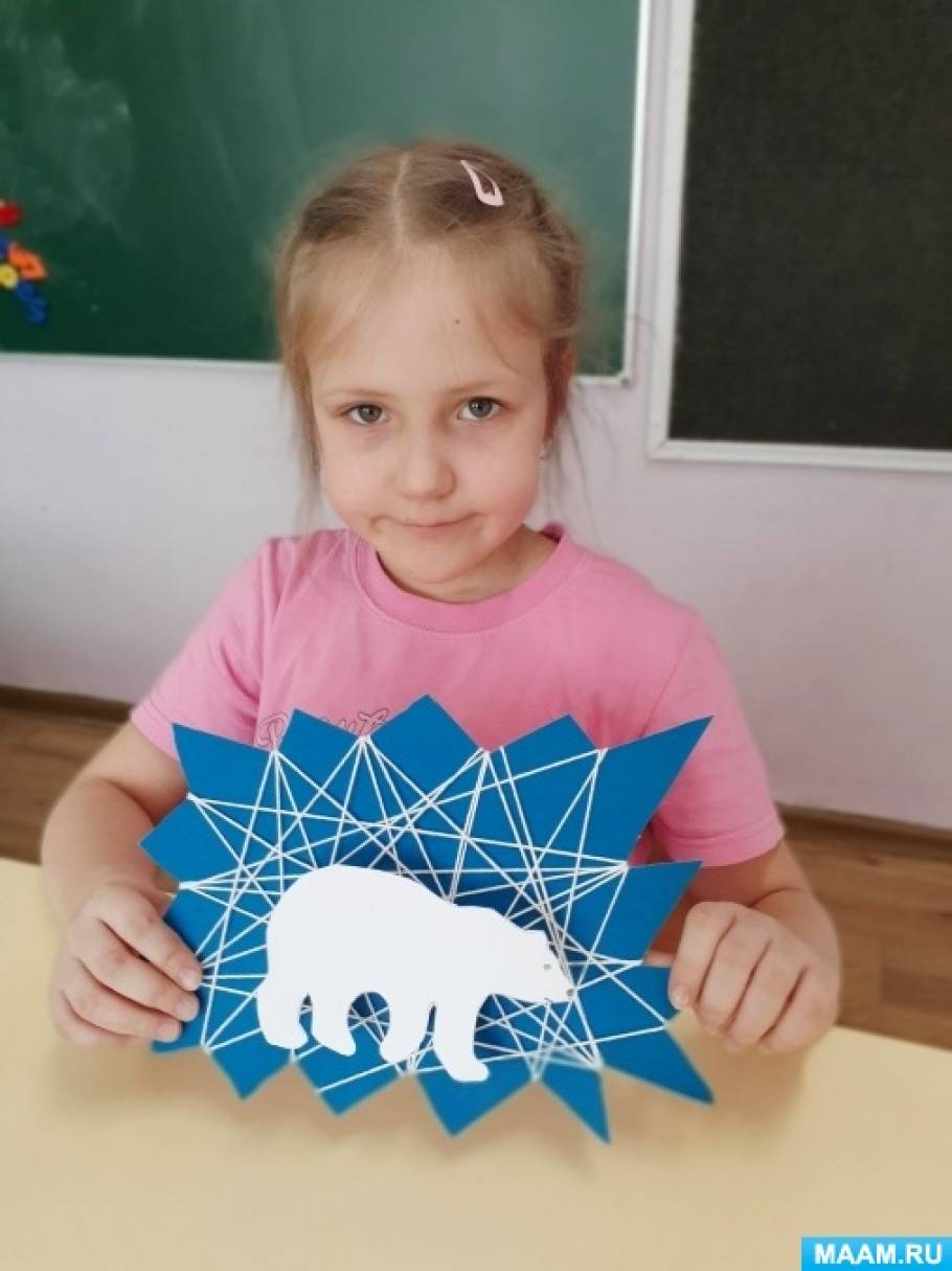 Детский мастер-класс по изготовлению поделки из бумаги «Полярный медведь» к Международному Дню полярного медведя