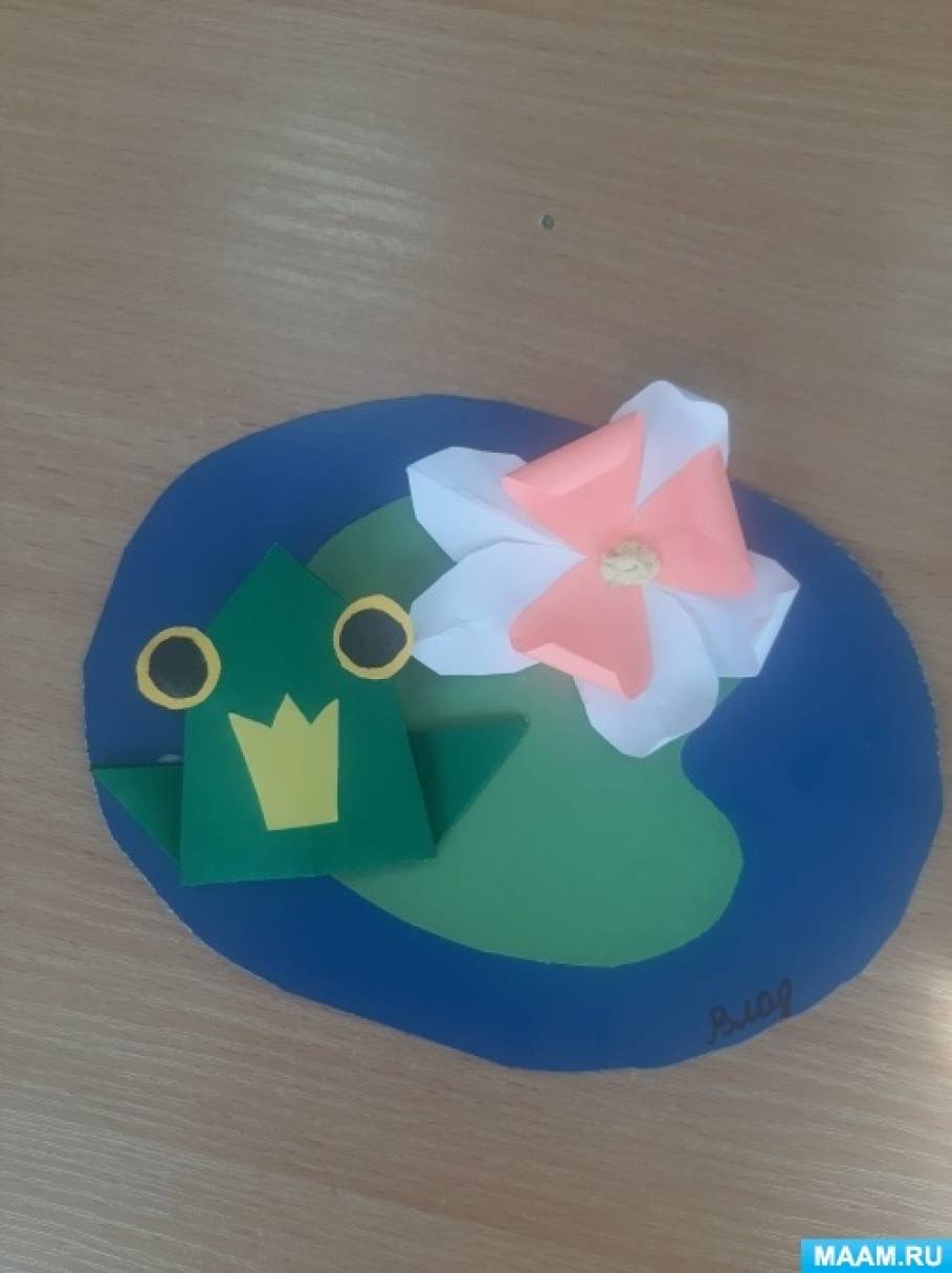Конспект НОД по конструированию из бумаги в технике оригами «Царевна-Лягушка»