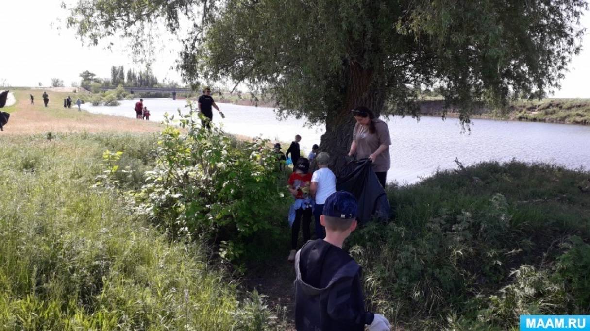 Фотоотчет о социальном проекте учащихся второго класса «Чистые берега реки Цимла»