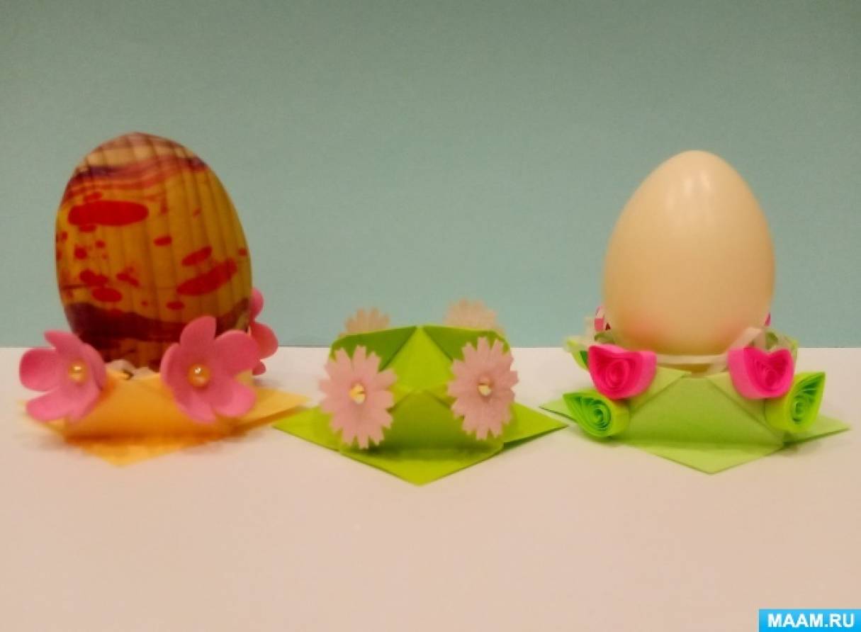 Мастер-класс по оригами «Подставка под пасхальные яйца»