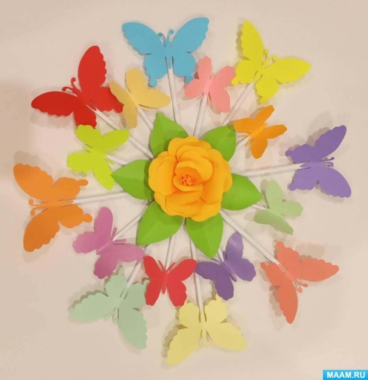 Мастер-класс «Декоративное панно «Бабочки» с использованием цветной бумаги