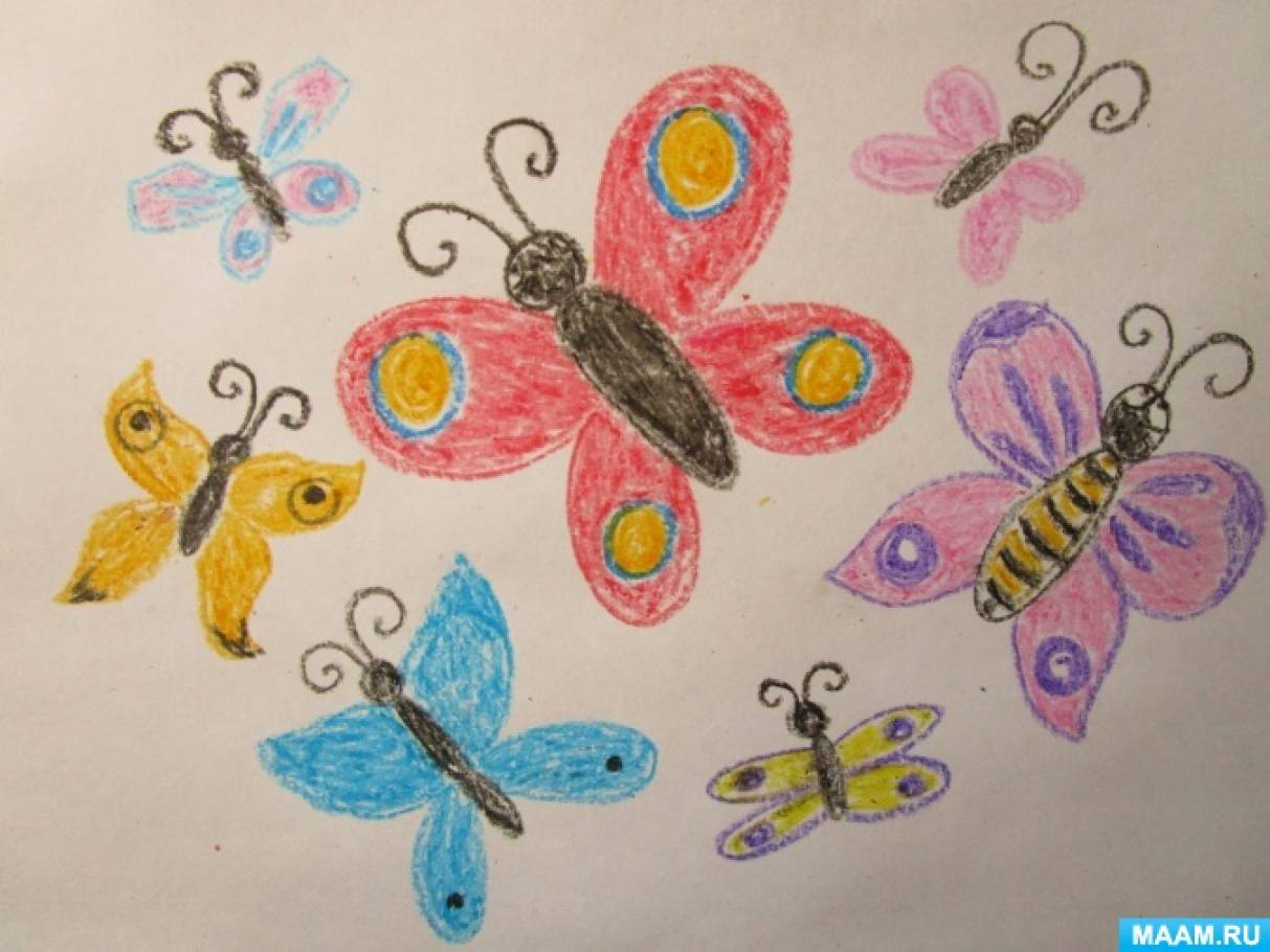 Мастер-класс по рисованию «Бабочка» для детей дошкольного возраста