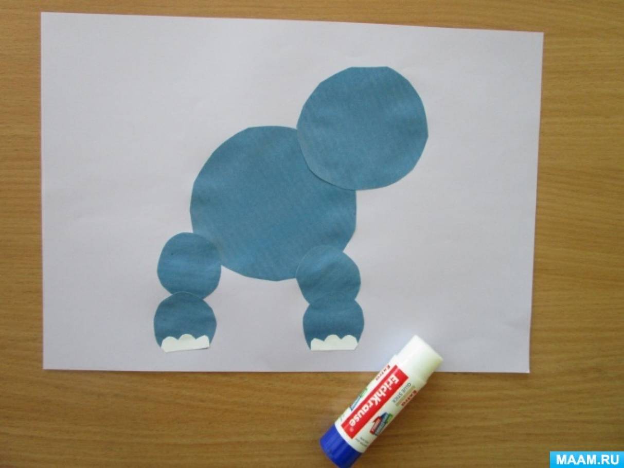 Аппликация слон для ребенка 5 лет