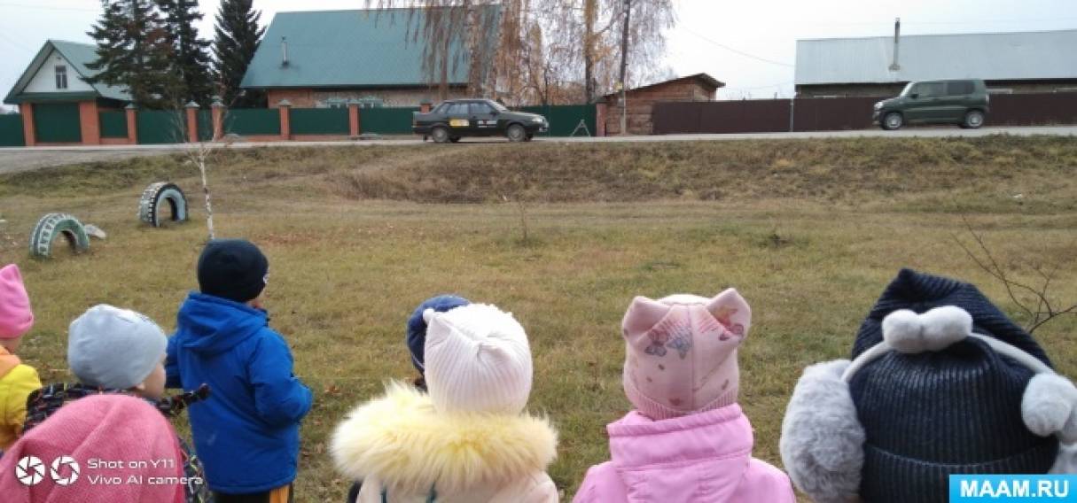 Конспект прогулки «Наблюдение за проходящим транспортом» с детьми подготовительной группы