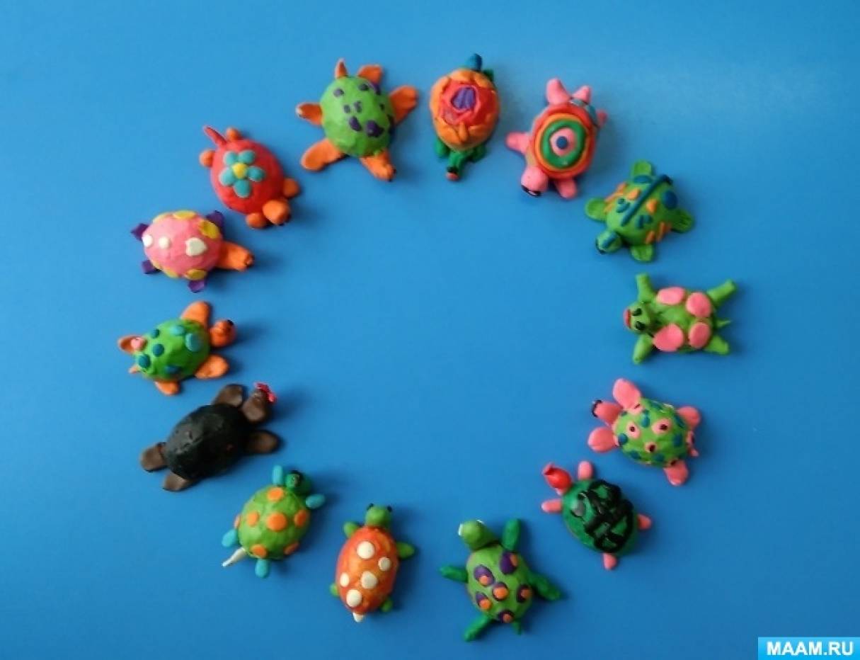 Конспект ОД по лепке с использованием скорлупы грецкого ореха «Черепахи» с детьми дошкольного возраста