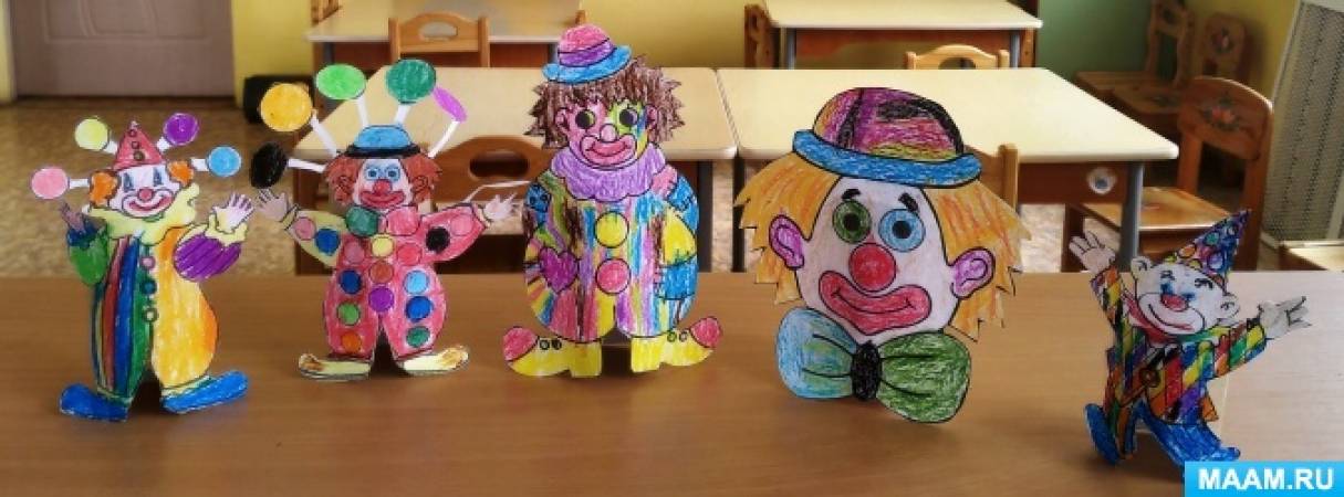 Детский мастер-класс по изготовлению поделки с детьми — 4–5 лет с использованием бросового материала «Парад клоунов»