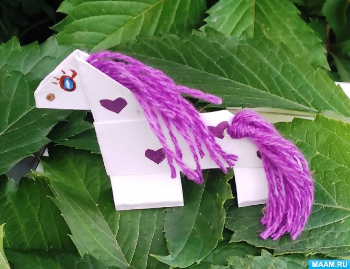 Мастер-класс по изготовлению поделки «Лошадка пони» в технике оригами для детей от 5 лет