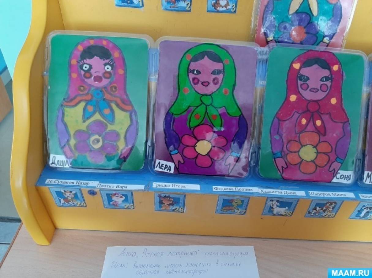 Матрешка из пластилина